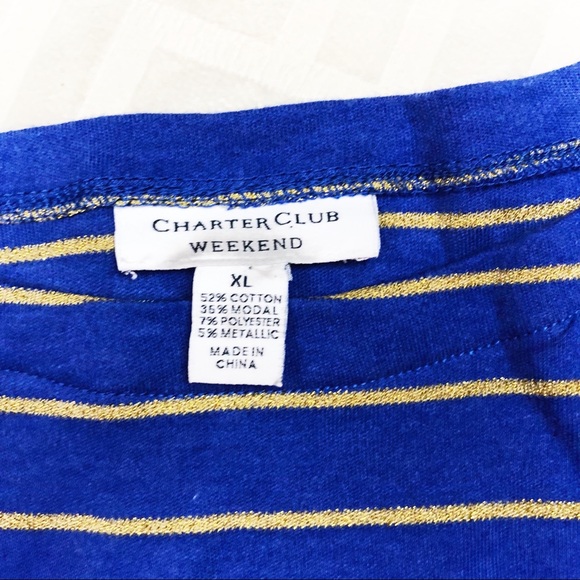 NWT Charter Club striped dress, Size XL - Picture 6 of 8